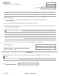 Document preview: Form PTR802 Affidavit - British Columbia, Canada