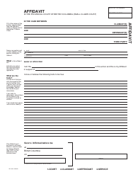 Document preview: Form SCL848 Affidavit - British Columbia, Canada