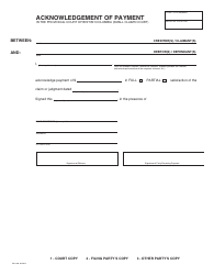 Document preview: Form SCL800 Acknowledgement of Payment - British Columbia, Canada