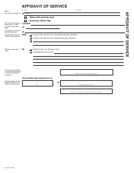 Document preview: Form SCL004C Affidavit of Service - British Columbia, Canada