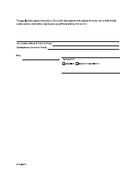 Form 74 Notice of Appeal &quot; Standard Directions - British Columbia, Canada, Page 3
