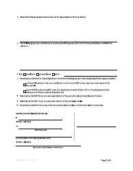 Form 80 Affidavit in Support of Order to Waive Fees - British Columbia, Canada, Page 2