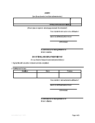 Form 80 Affidavit in Support of Order to Waive Fees - British Columbia, Canada, Page 4