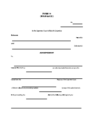 Document preview: Form 10 Advertisement - British Columbia, Canada