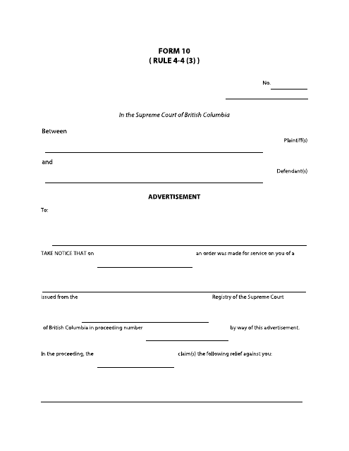 Form 10  Printable Pdf