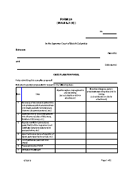 Form 20 Case Plan Proposal - British Columbia, Canada
