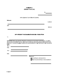 Document preview: Form 59.1 Appointment for Examination in Aid of Execution - British Columbia, Canada