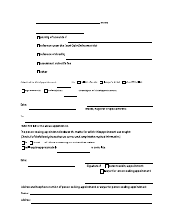Form 49 Appointment - British Columbia, Canada, Page 2