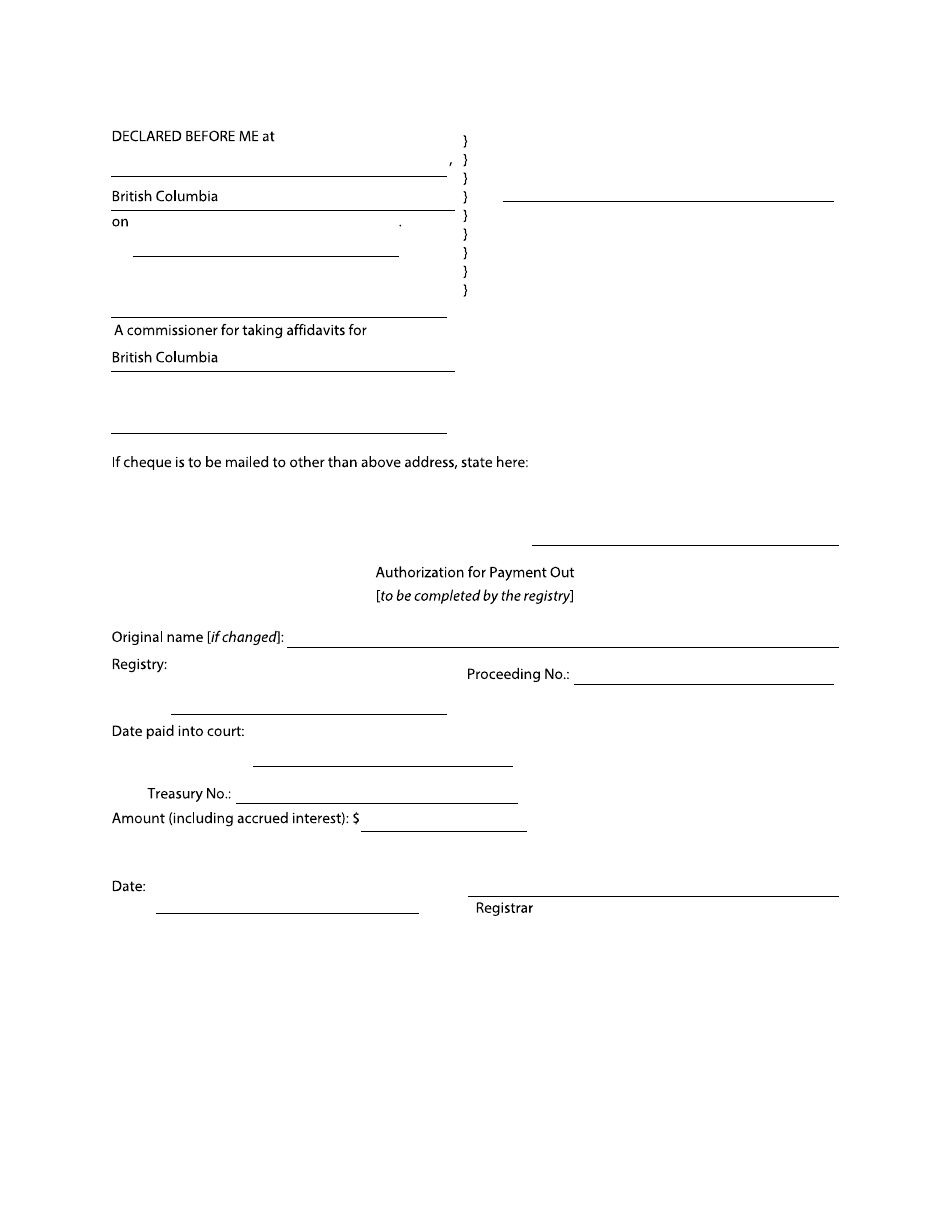 Form 120 Declaration - British Columbia, Canada, Page 2