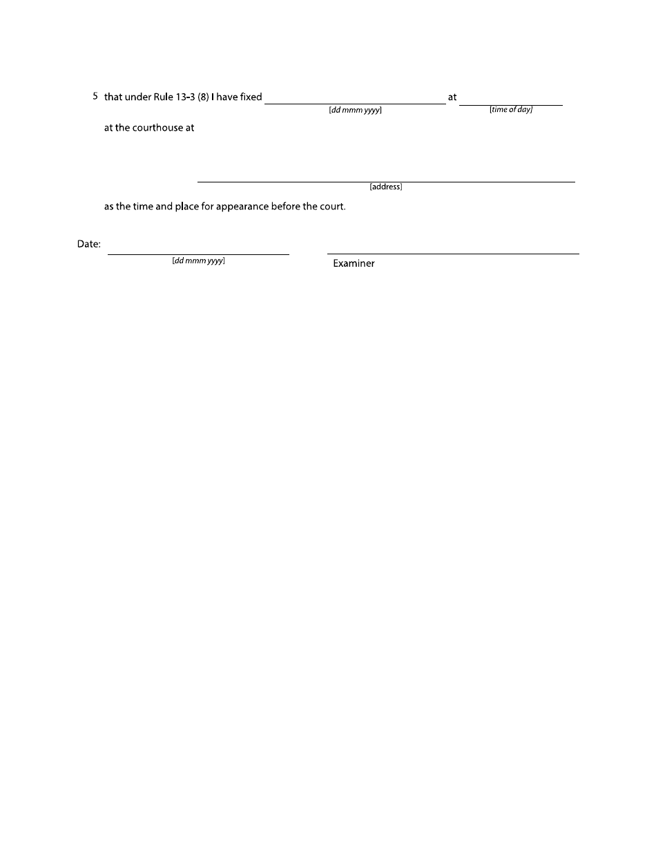 Form 57 Examiners Report - British Columbia, Canada, Page 2