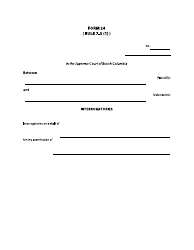 Document preview: Form 24 Interrogatories - British Columbia, Canada