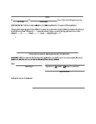 Form 58 Notice of Application for Committal - British Columbia, Canada, Page 2