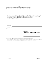 Form 9 Notice of Address for Service - British Columbia, Canada, Page 2