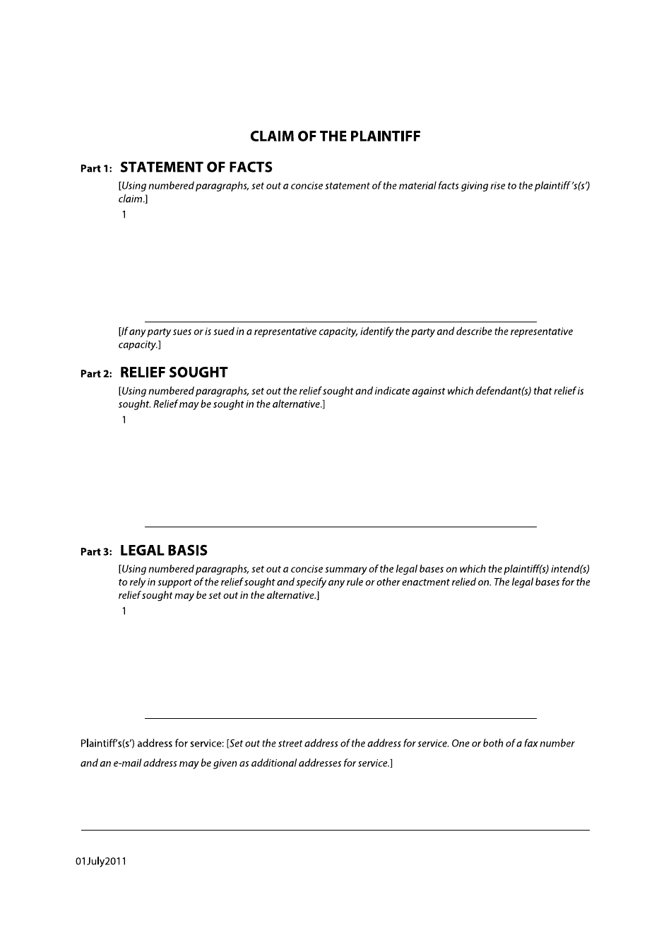 Form 82 Notice of Civil Claim - Admiralty (In Rem and in Personam) - British Columbia, Canada, Page 3