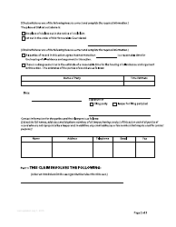 Form 40 Notice of Trial - British Columbia, Canada, Page 2