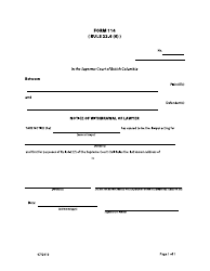 Form 114 Download Fillable PDF or Fill Online Notice of Withdrawal of ...