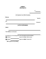 Form 37 Notice of Withdrawal - British Columbia, Canada