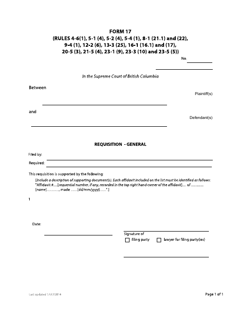 Form 17  Printable Pdf