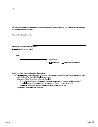 Form 2 Response to Civil Claim - British Columbia, Canada, Page 3