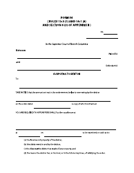 Document preview: Form 56 Subpoena to Debtor - British Columbia, Canada