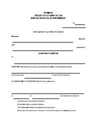 Form 56 Subpoena to Debtor - British Columbia, Canada