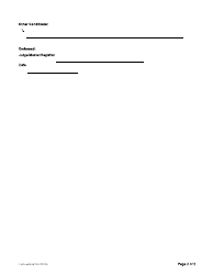 Form 17.1 Requisition - Short Notice - British Columbia, Canada, Page 2