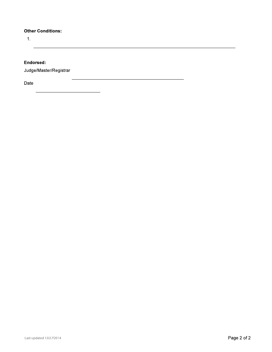 Form 17.1 Requisition - Short Notice - British Columbia, Canada, Page 2