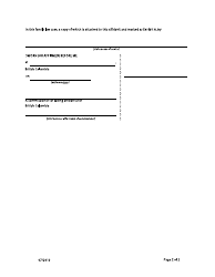 Form F16 Affidavit of Ordinary Service - British Columbia, Canada, Page 2