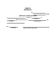 Document preview: Form F18 Certificate of Service by Sheriff - British Columbia, Canada