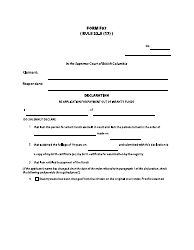 Document preview: Form F97 Declaration - British Columbia, Canada