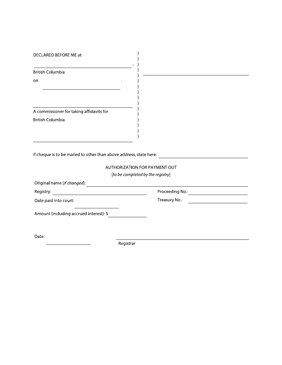 Form F97 Declaration - British Columbia, Canada, Page 2