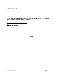 Form F33 Consent Order - British Columbia, Canada, Page 2