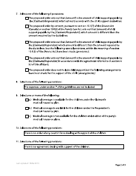 Form F37 Child Support Affidavit - British Columbia, Canada, Page 2