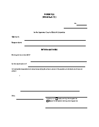 Document preview: Form F22 Interrogatories - British Columbia, Canada