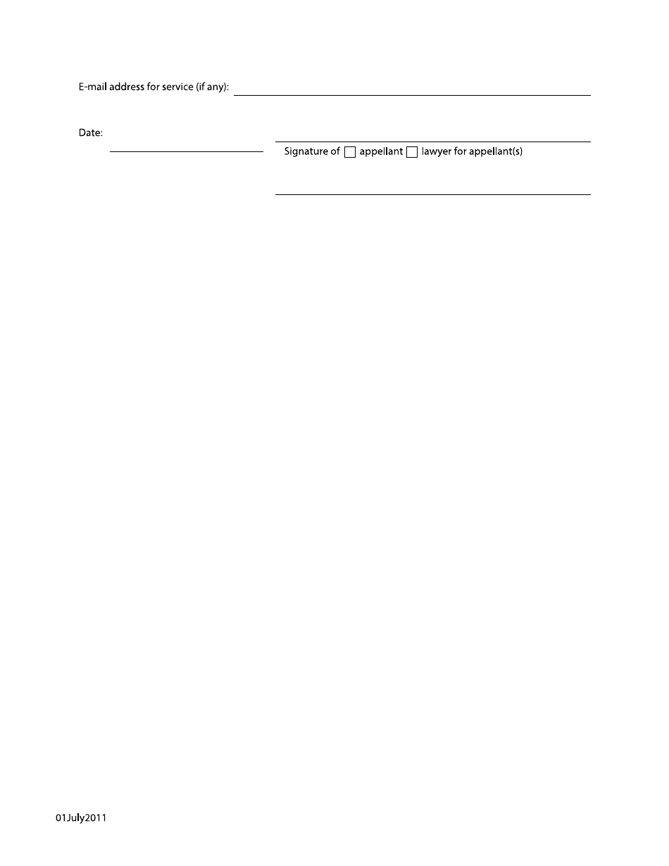 Form F79 Notice of Appeal if Directions Required - British Columbia, Canada, Page 3