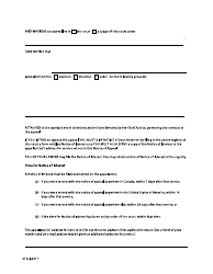 Form F80 Notice of Appeal &quot; Standard Directions - British Columbia, Canada, Page 2
