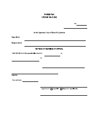 Document preview: Form F81 Notice of Hearing of Appeal - British Columbia, Canada