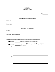 Form F40 Notice of Withdrawal - British Columbia, Canada