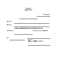Document preview: Form F2 Notice of Withdrawal From Joint Family Law Case - British Columbia, Canada