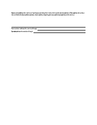 Form F76 Notice of Order - British Columbia, Canada, Page 2