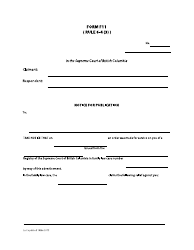 Form F11 Notice for Publication - British Columbia, Canada