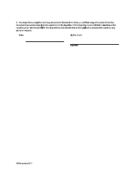Form F25 Order for Examination of Persons Outside the Jurisdiction - British Columbia, Canada, Page 2