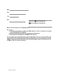 Form F23 Subpoena to Witness - British Columbia, Canada, Page 2