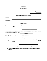 Document preview: Form F93 Undertaking - British Columbia, Canada