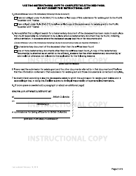 Form P6 Affidavit of Applicant for Ancillary Grant of Probate or Ancillary Grant of Administration With Will Annexed - British Columbia, Canada, Page 2