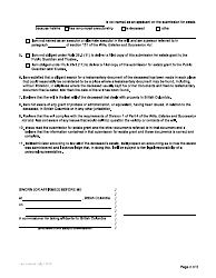 Form P3 Affidavit of Applicant for Grant of Probate or Grant of Administration With Will Annexed (Short Form) - British Columbia, Canada, Page 5