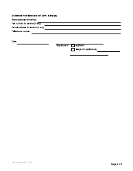 Form P1 Notice of Proposed Application in Relation to Estate - British Columbia, Canada, Page 6