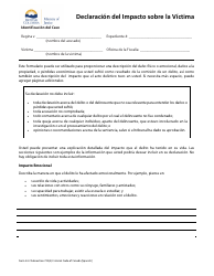 Document preview: Formulario 34.2 Declaracion Del Impacto Sobre La Victima - British Columbia, Canada (Spanish)