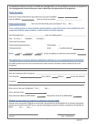 Formulaire De Prise De Contact Avec L&#039;employe/Le Client - Newfoundland and Labrador, Canada (French), Page 2