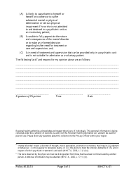 Form MHCTA-01 First Certificate of Involuntary Admission - Newfoundland and Labrador, Canada, Page 3